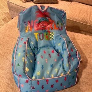 Trolls Blue Bean Bag Chair with Colorful Characters
